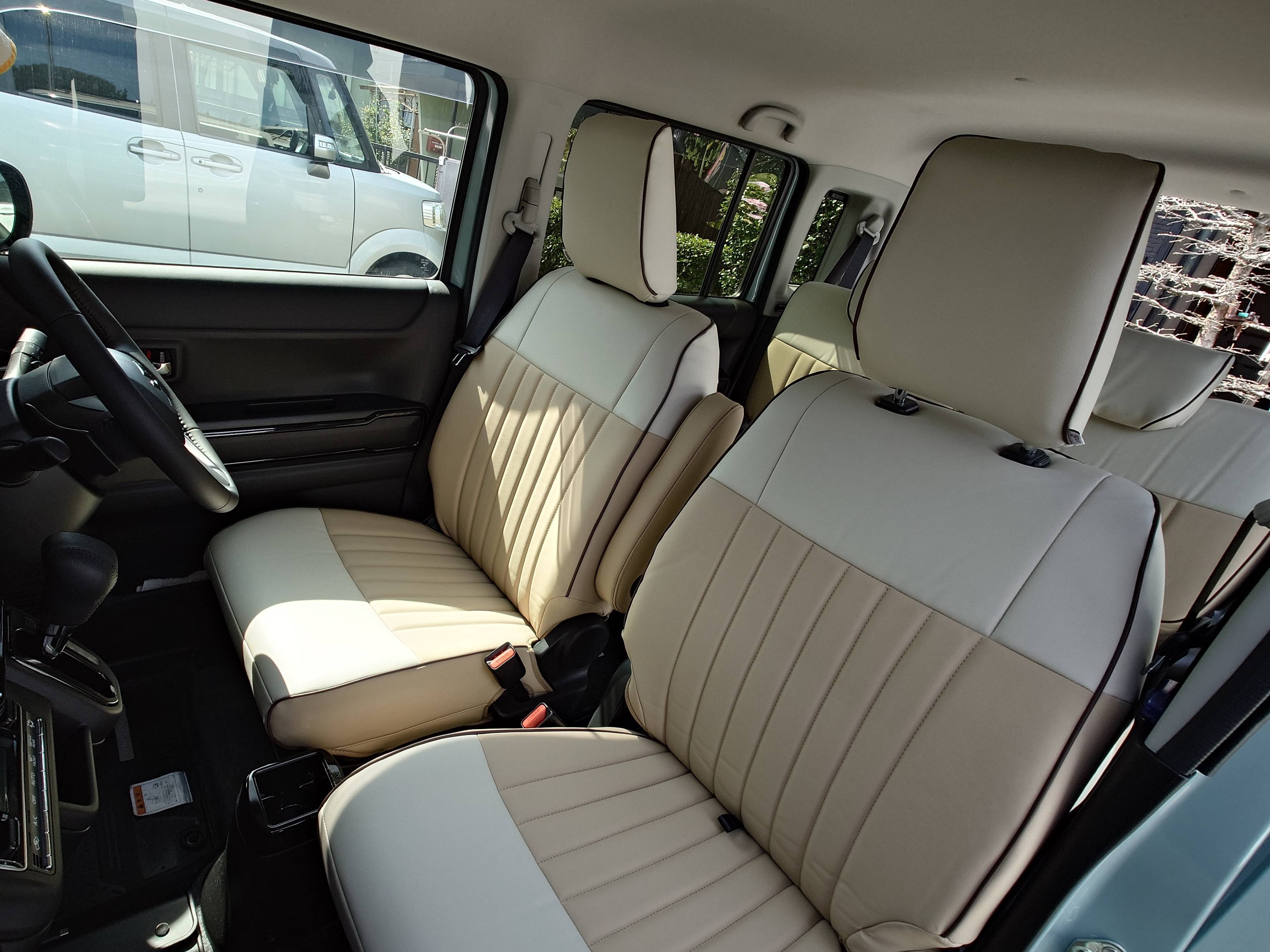 【装着写真】ハスラー Sandiiマカロン シートカバー [品番:S0360-06]