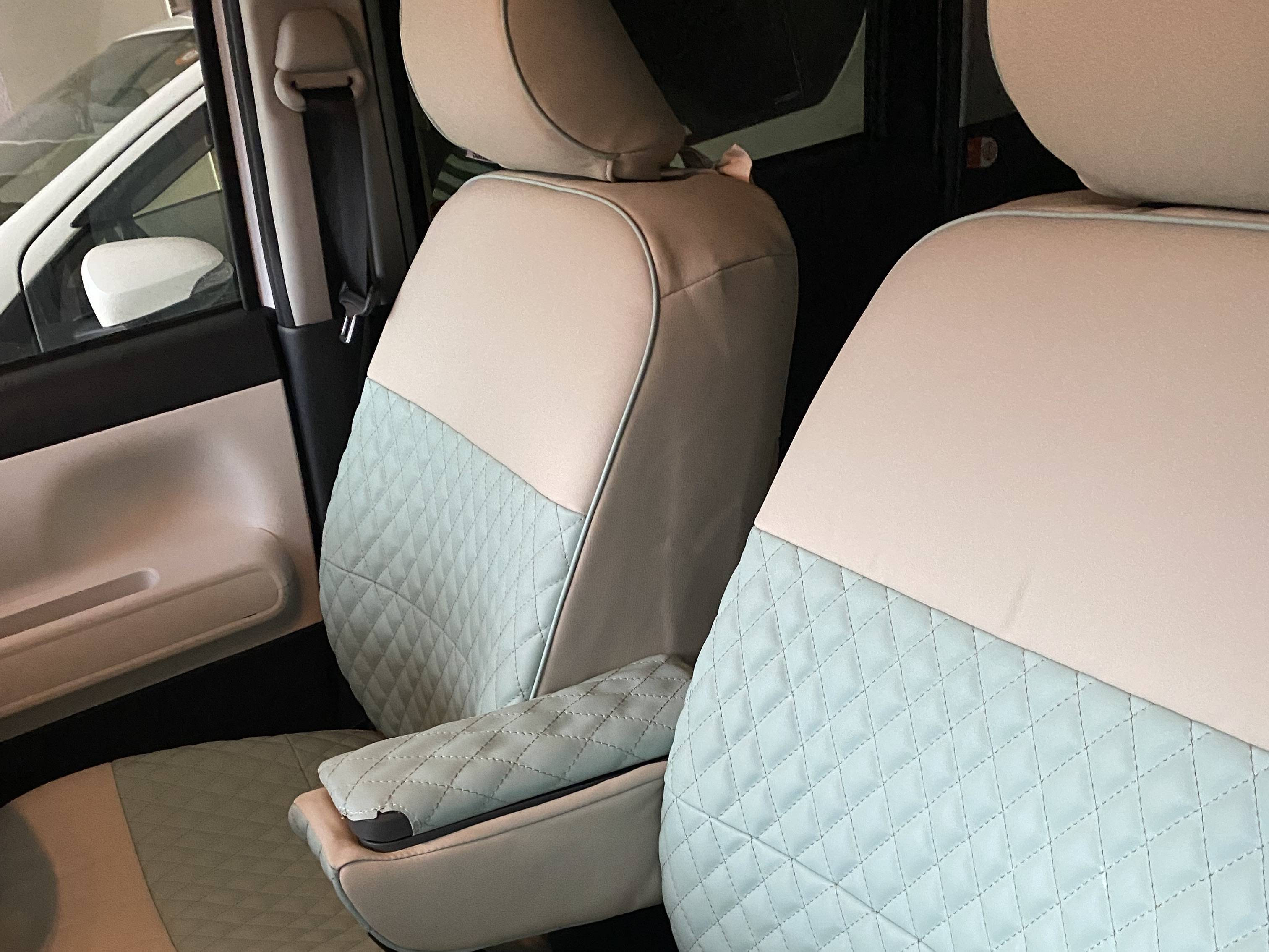 【装着写真】ムーブキャンバス　 Sandiiワッフル シートカバー [品番:D0488-02]