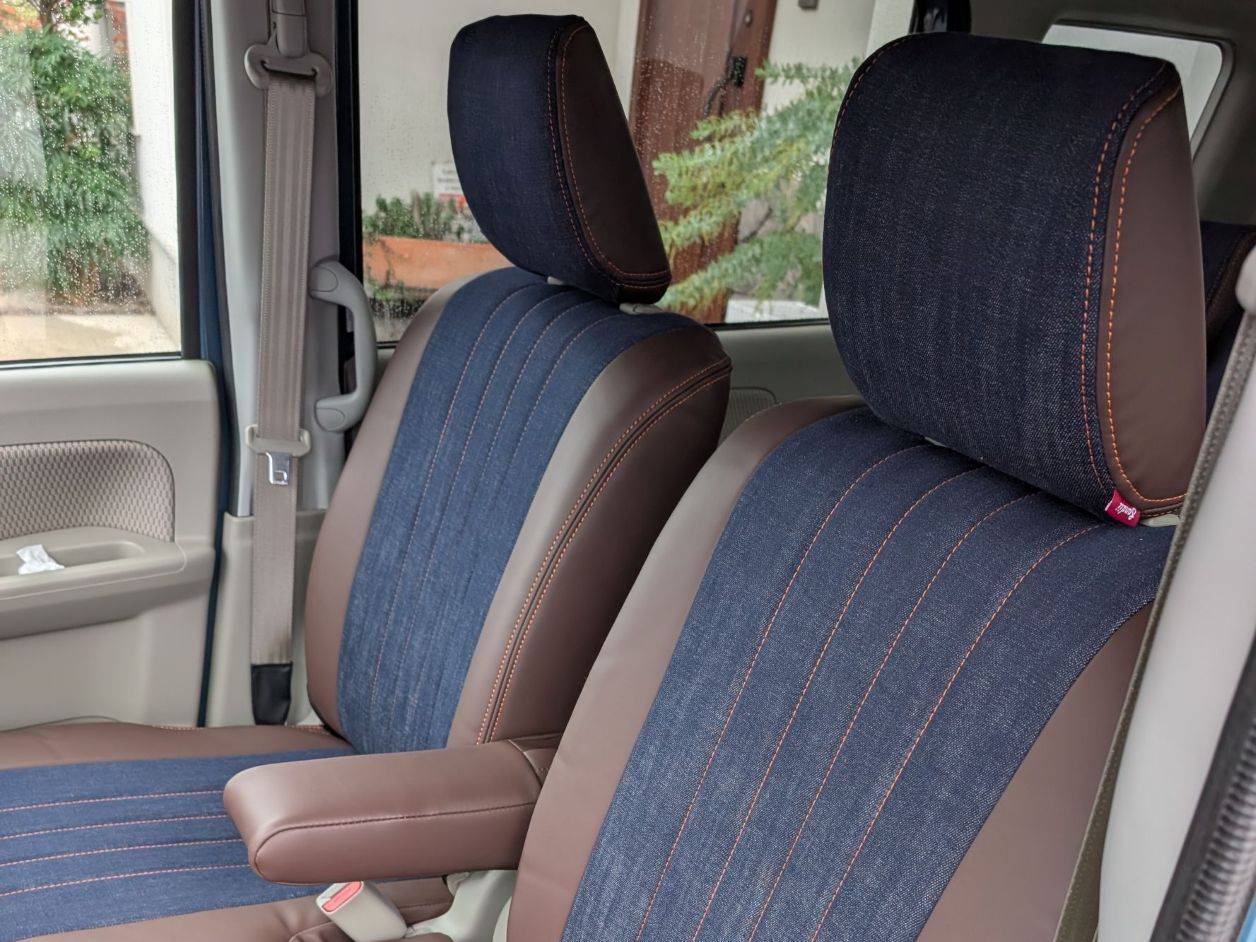 【装着写真】スクラムワゴン Sandiiデニムサンド シートカバー [品番:S0110-06]