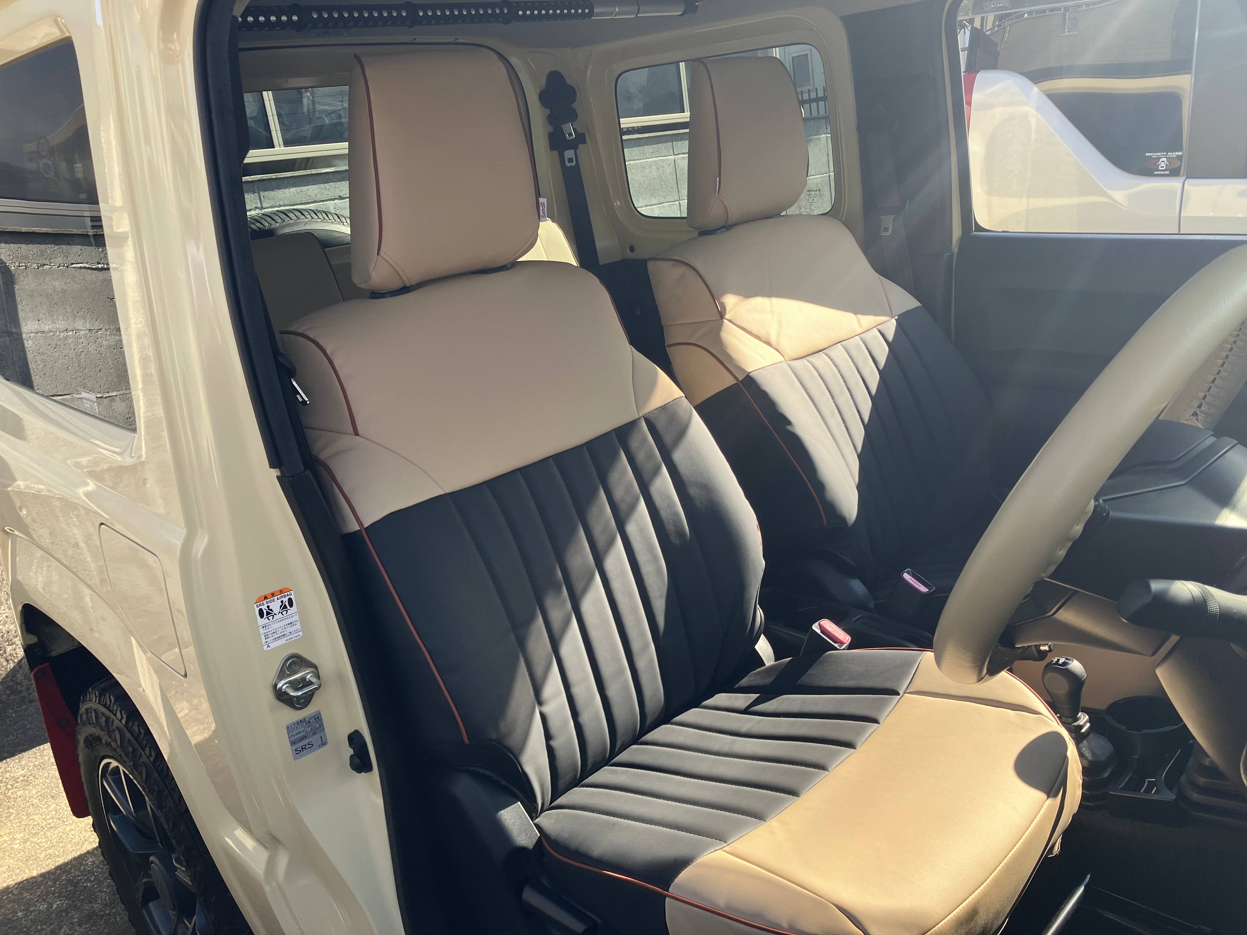 【装着写真】ジムニー Sandiiマカロン シートカバー [品番:S0113-02]