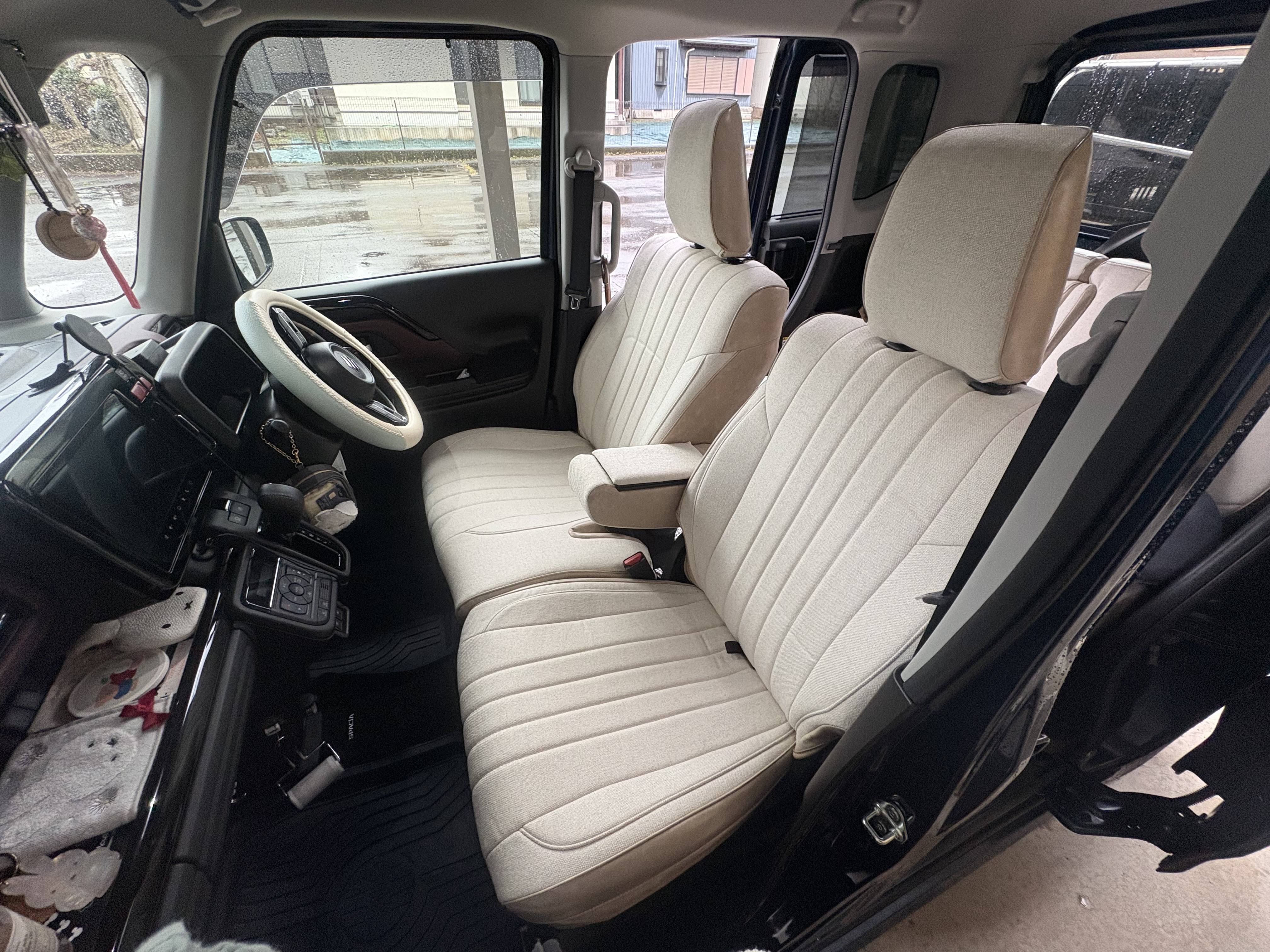 【装着写真】スペーシアカスタム Sandiiエクレア シートカバー [品番:S0361-08]