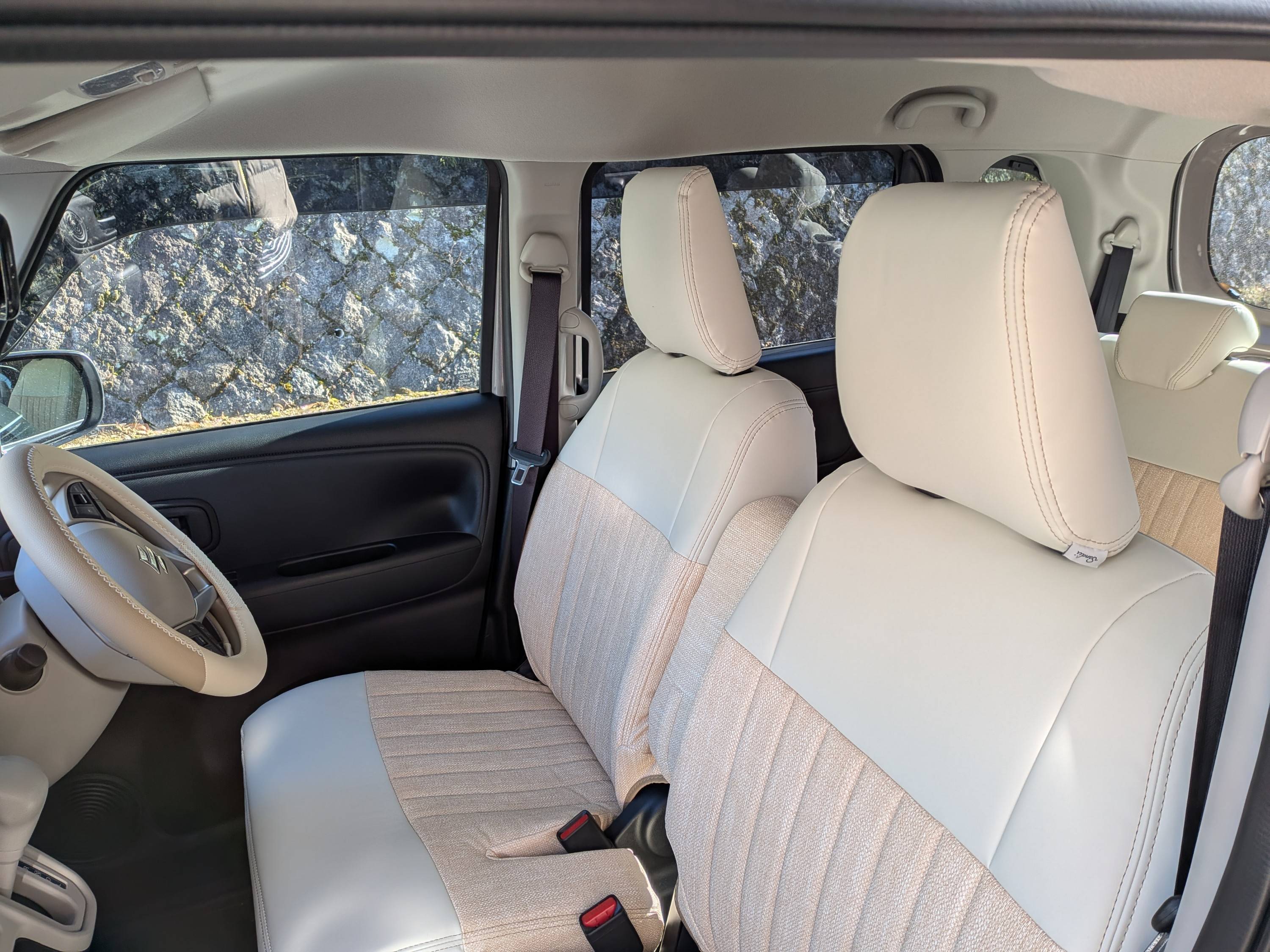 【装着写真】ワゴンＲスマイル Sandiiビスキュイ シートカバー [品番:S0561-02]